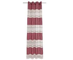 Deko Trends Ösenschal, Stoff, wollweiß-rot-Taupe, 245x137x245 cm