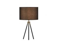 SLV LED Tischleuchte Fenda Mix & Match | 3er Set: Leuchten-Stoffschirm Ø30cm schwarz, Dreibein, E27 Leuchtmittel | Moderne Design-Tischlampe Wohnzimmer-Beleuchtung, Flur, Esszimmer, Kommode, Ambiente