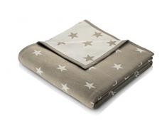 biederlack Orion Cotton Kuscheldecke, Motiv: Texas Stars 653116, 60% Baumwolle, Veloursband-Einfassung, 150 x 200