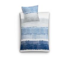 Kleine Wolke 6174773954 Mako-Satin Bettwäsche Long Beach, 2-teilig, 155 x 220 cm, taubenblau
