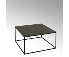 Lambert Dado Couchtisch Alu Finish 70 x 70 x 35 cm, Metall, Graphit, schwarz, One Size