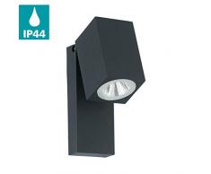 EGLO LED Außen-Wandlampe Sakeda, 1 flammige Außenleuchte, Wandleuchte aus Aluguss, Farbe: Anthrazit, IP44