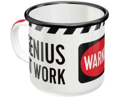 Nostalgic-Art 43202 Genius At Work | Retro Emaille-Becher | Vintage Geschenk-Tasse | Outdoor Geschirr
