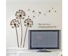 Walplus Huge Brown Dandelion Wandaufkleber, braun
