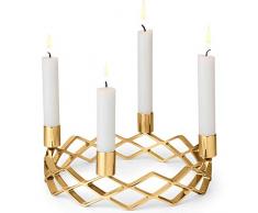 Rosendahl, 32011, Karen Blixen Adventskranz, Kerzenständer, Kerzenhalter für Advent, vergoldet (Gold)