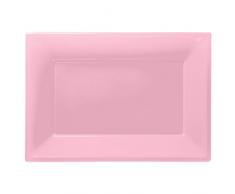 amscan Servierplatte aus Kunststoff, Pink, 3 Stück