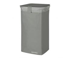 Spirella Wäschekorb Wäschesammler Wäschesack Classic XXL mit herausnehmbarem Wäschesack - 75 Liter - Grau