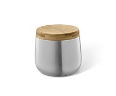ZACK 20867 BEVO Vorratsdose, Edelstahl matt und geöltem Bambus