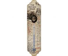 Nostalgic-Art Thermometer, Metall, Route 66 - The Bike Map, 6,5x28 cm