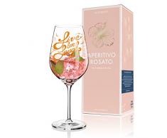 RITZENHOFF Aperitivo Rosato Aperitifglas von Selli Coradazzi, aus Kristallglas, 600 ml, mit trendigen Dekoren