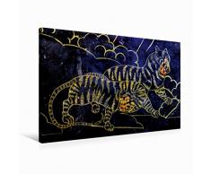 Premium Textil-Leinwand 90 cm x 60 cm quer Fabeltiger | Wandbild, Bild auf Keilrahmen, Fertigbild auf echter Leinwand, Leinwanddruck