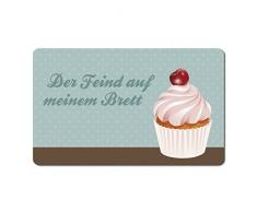 Emsa 513543 Frühstücksbrettchen mit Sahnetörtchen Dekor, Größe: 23.5 x 14.5 cm, Classic