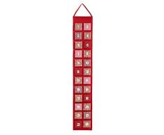 HEITMANN DECO Adventskalender zum Aufhängen und selbst Befüllen - Filz Weihnachtskalender Kinder - Rot, Beige, Weiß