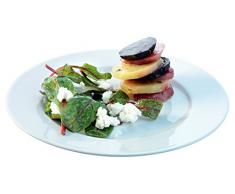 LSA International Frühstücksteller mit Rand, 25 cm, Weiß, 4 Stück