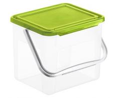 Rotho Basic Aufbewahrungsbox 5 l mit Deckel, Kunststoff (PP), transparent, (21 x 20 x 18 cm)