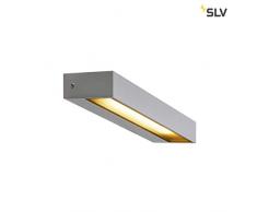 SLV PEMA WL, LED Outdoor Wandaufbauleuchte, IP54, silber, 3000K Leuchte, Aluminium, 7.7 W, grau