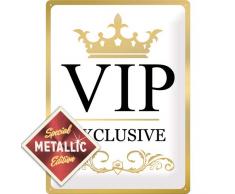 Nostalgic-Art VIP Exclusive - Special Edition Blechschild, Metall, Gold, WeiÃ, 30x40 cm