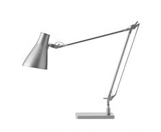 Manade Schreibtischlampe, Metall, E27, 6 W, silber, 22 x 19 x 80 cm