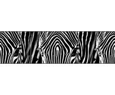 AG Design Selbstklebende Bordüre, 0,14 x 5 m, Zebra, Folie, Colorful, 500 x 14 cm
