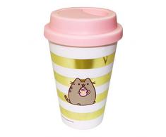 Pusheen - Reisetasse, wiederverwendbar, Kaffeetasse, 370 ml, süß & einfach