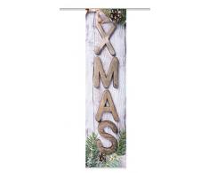Home Fashion Xmas Schiebevorhang, Braun, 245 x 60 cm