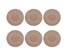 Zeller Platzset Cut Out, 6er Set, PVC, rund, Kupfer ca. Ø 41 cm