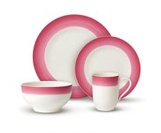 Villeroy & Boch Colourful Life Berry Fantasy Tafelservice, 8-teilig, Premium Porzellan, Weiß/Pink