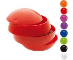 Spirella Kosmetikorganizer Bowl Beauty Aufbewahrungsbox fÃ¼r Make Up und Schmuck mit 3 FÃ¤chern 16x14cm Rot