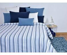 MI CASA Tagesdecke, Baumwolle, Blau, 280 x 265 cm (180 cm)