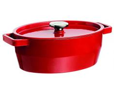 Pyrex 4936880 Schmortopf Slow Cook, oval, 5,8 l Stahlguss Rot