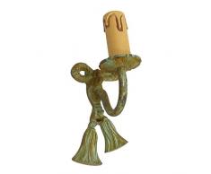 Better & Best 0226216 Wandleuchte Badezimmer, mit Schleife und borlón, 7 x 13 x 16 cm, Französisch Grün