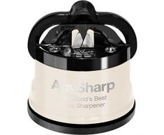 AnySharp Pro Messerschärfer (Metall) mit Saugnapf, Crème