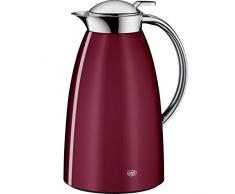 alfi 3561.240.100 Isolierkanne Gusto, Edelstahl Robin Rot 1,0 l, Absolut dicht, zerlegbarer Verschluss, 12 Stunden heiß, 24 Stunden kalt