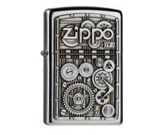Zippo 2004497 Gear Wheels Feuerzeug, Messing, Silber, one Size