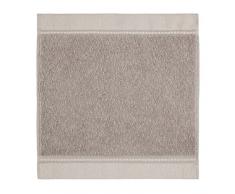 möve Brooklyn Seiftuch Uni mit Fischgratbordüre 30 x 30 cm aus 85 % Baumwolle / 10 % Viskose aus Bambus-Zellstoff / 5 % Leinen, cashmere