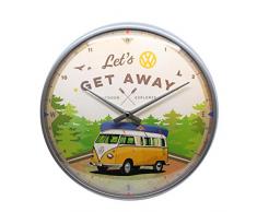 Nostalgic-Art VW Bulli - Lets Get Away Wanduhr, 31 cm
