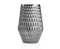 Pauleen Crystal Sparkle Tischleuchte max. 20W Tischlampe für E14 Lampen Nachttischlampe Anthrazit Grau 230V Glas ohne Leuchtmittel 48002