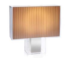 Kartell Tati Tischleuchte, PMMA, 2GX13, Plissé, 15 x 46 x 47 cm