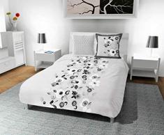 Soleil docre Aquarelle Bettwäsche, Baumwolle, Blau, cm, Baumwolle, grau, 260 x 240 cm