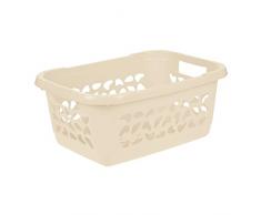 keeeper Wäschekorb, Luftdurchlässiges Dekor, 32 l, Jost, Creme