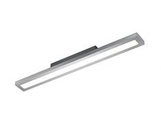 Trio Leuchten LED Deckenleuchte Silas 672212405, Aluminium gebürstet, Acryl weiß, 24 Watt