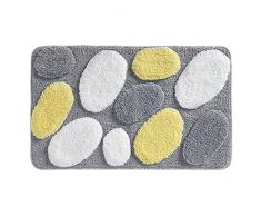 InterDesign 17093EU Pebblz Teppich, 86,25 x 53,25 cm, gelb / grau