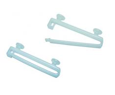 GARDINIA Schlaufengleiter, 10 Stück, Kunststoff, Weiß