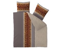 CelinaTex BettwÃ¤sche 3tlg 200x200 Baumwolle Set Kopfkissen Bettbezug ReiÃverschluss atmungsaktiv Bett Garnitur 80x80 Kissen Bezug 5000426 Fashion Adda beige braun grau Afrika Fell
