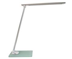 UNILUX 400124478 POPY LED Schreibtischleuchte weiss faltbar Sockel mit Stimmungslicht Touchbedienung 3 Helligkeiten Flexibel Dimmbar Leselampe kinder für Lesen, Studieren, Arbeit