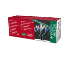 Konstsmide 6303-500 LED Minilichterkette / für Innen (IP20) 230V Innen / 50 bunte Dioden / grünes Kabel