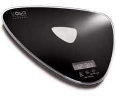 Caso Q5 Glaswaage Waage für Küche und Büro, Digitale Uhr