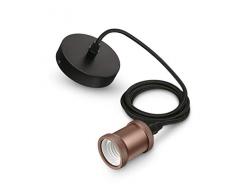 Philips Vintage Schnurpendel mit E27 Fassung in Rose Gold LED Lampe, Glas, 40 W