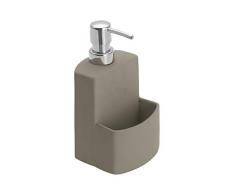 Wenko 54660100 Spülmittelspender Festival Taupe, Seifenspender, mit Soft-Touch Fassungsvermögen: 0.38 l, Soft-Touch Keramik, 10 x 18 x 10 cm, Taupe