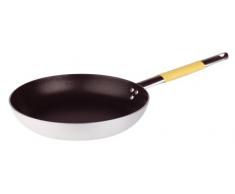 Pentole Agnelli Linie Cookware System Bratpfanne Senkkopf Langsame mit Griff Rohr Edelstahl Cool, gelb Geflügel 20 cm Argento/Giallo